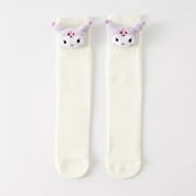 Sanrioes Anime Kuromi Kids Jk College Style Knitted Warm Socks Melody Cinnamorol Autumn Winter Girl Lolita Long Socks Tube Socks