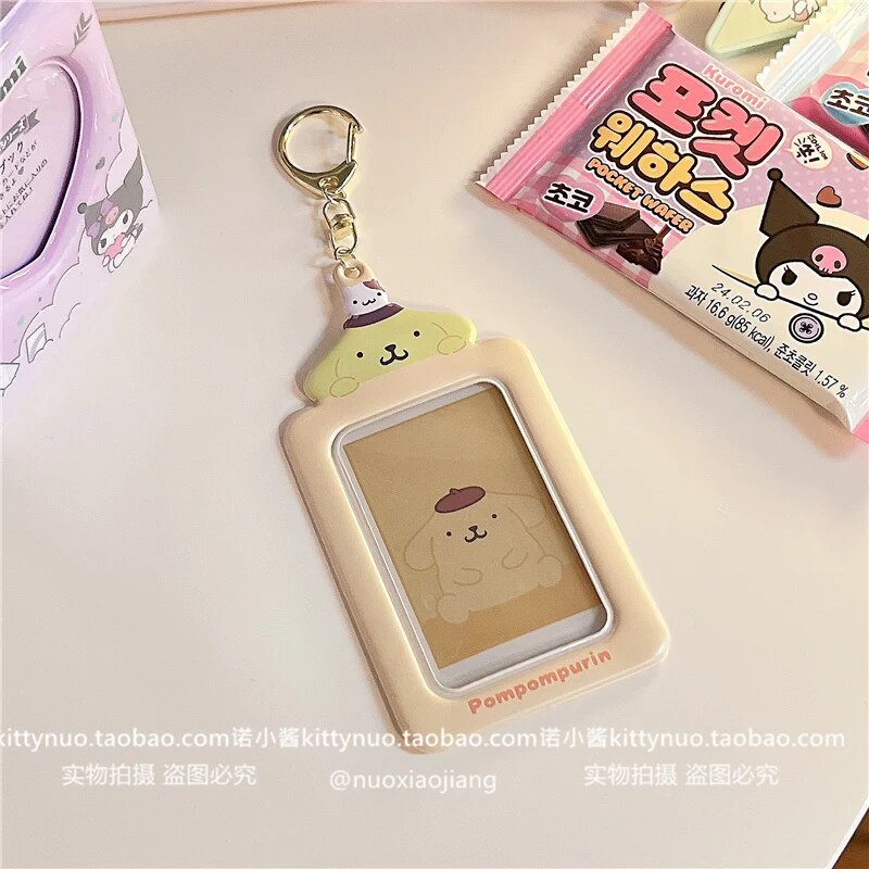 Sanrios Anime Characters Hello Kitty Kuromi Students Meal Bus Card Holder Cute Pochacco Id Card