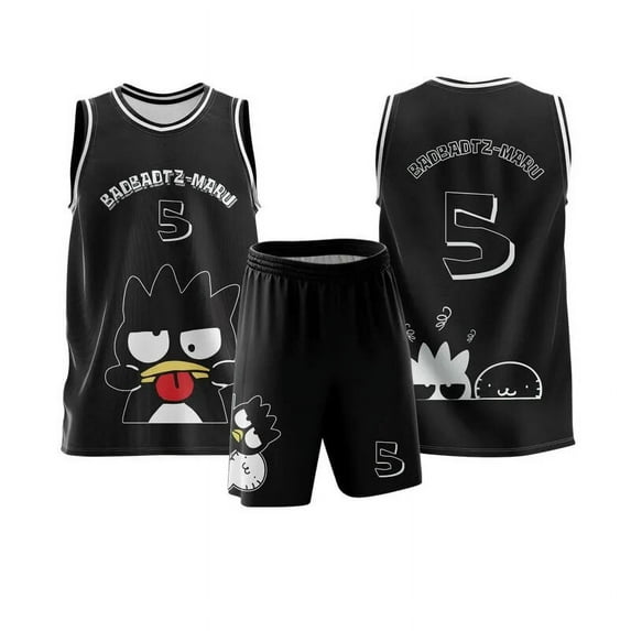 Kawaii Hello Kittys Basketball Jersey Set Anime Kuromi Melody Girls Shorts Training Uniforms Couple Sports Clothing Maillot Suit