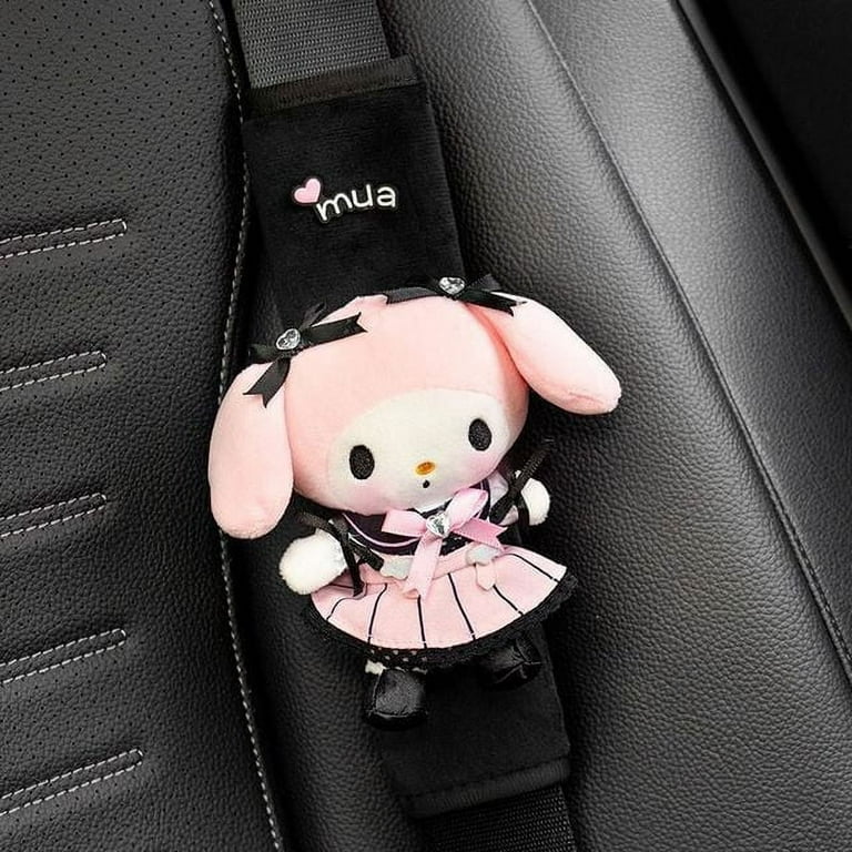 Sanrios Cartoon Kuromi My Melody Cute Soft Plushie Doll Car Seat Belt  Protector Cover Decoration Accessories Shoulder Protectors 