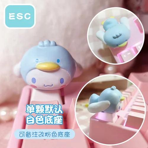 Sanrios Cute Cartoon Model Doll Key Cap Anime My Melody Cinnamoroll