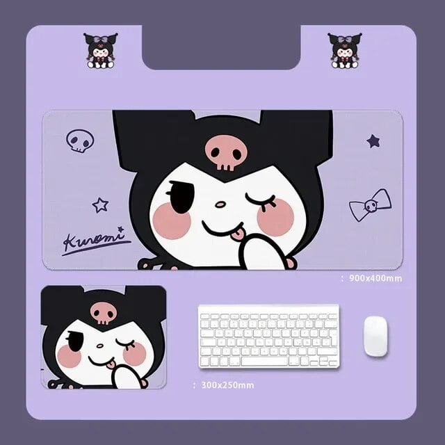 Sanrios Cute Kuromi Mouse Pad Oversized Anime MousePad Cartoon ESports