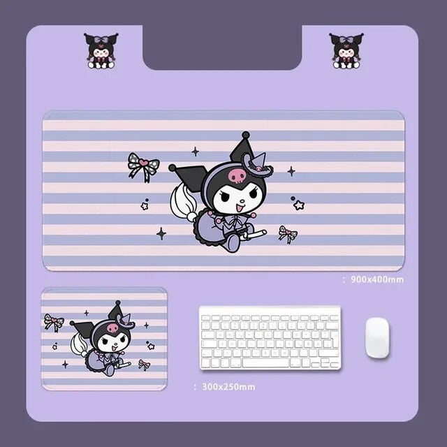 Sanrios Cute Kuromi Mouse Pad Oversized Anime MousePad Cartoon E-Sports ...