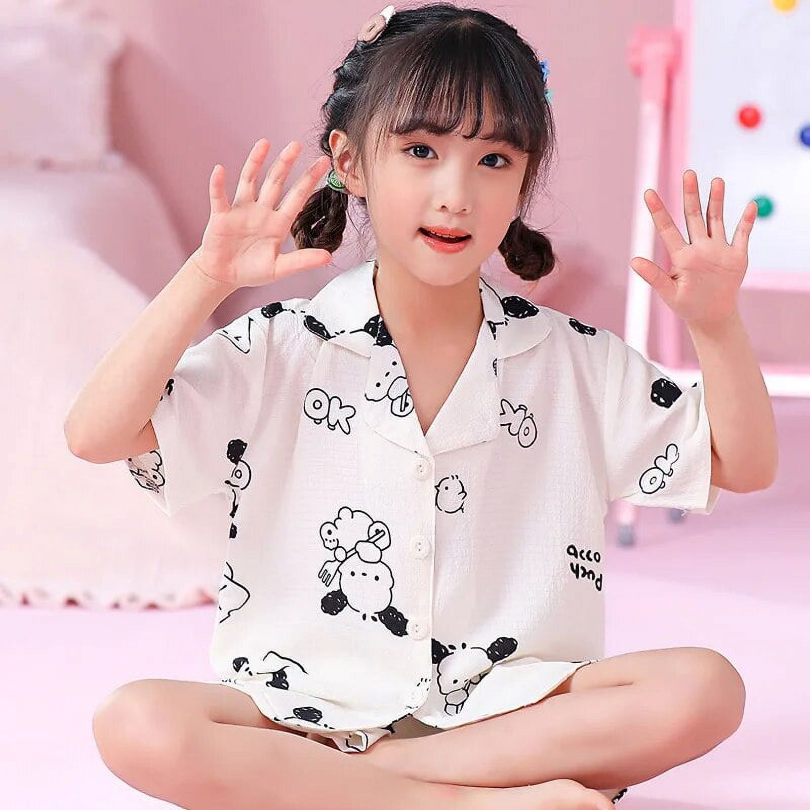 NIHON KIDS - Decora Kei Kitty Lantern Sleeve Top