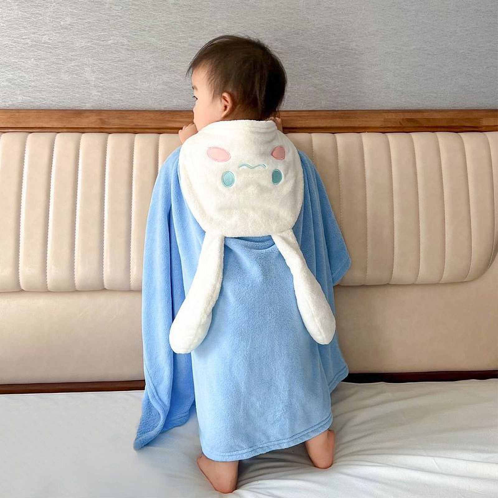 Sanrios Hellokittys Cinnamoroll Anime Kawaii Kids Bath Towel Thicken Comfortable Coral Fleece