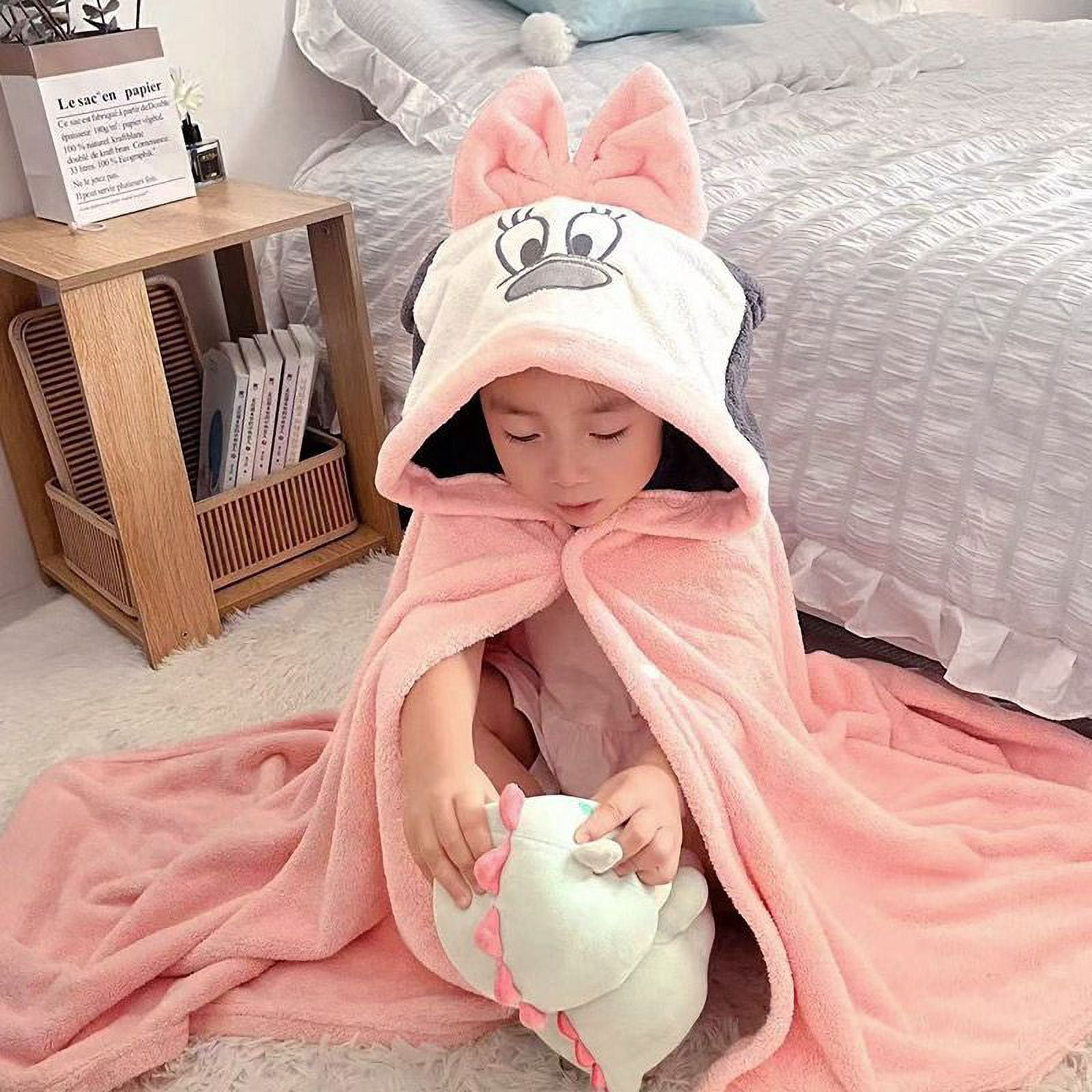 Sanrios Hellokittys Cinnamoroll Anime Kawaii Kids Bath Towel Thicken Comfortable Coral Fleece