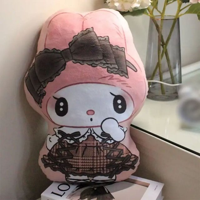 Sanrios Kuromi My Melody Cartoon Dark Gothic Toy Anime Cute Pillow Doll