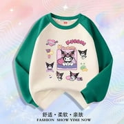 Sanrios Kuromi Spring and Autumn Hoodie Girly Clothes Anime Figure Western Style Jacket Sportswear Children Winter Clothes Hot