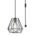 thumbnail image 1 of Sansa 1-Light Dark Bronze Plug-In or Hardwire Pendant Lighting, 1 of 3