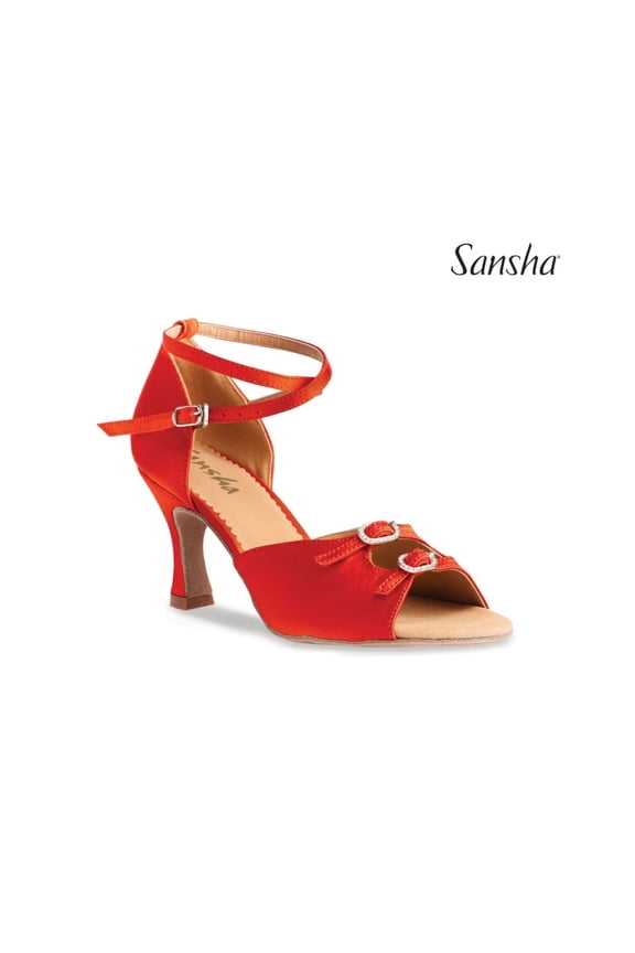 Ballroom Shoes suede sole Red 05 M MILANA