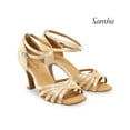 thumbnail image 1 of Sansha REGINA Ladies' Satin Ballroom Dance Shoes with Suede Sole for Latin & Social Dance, Light tan, Size 05 M, 1 of 4
