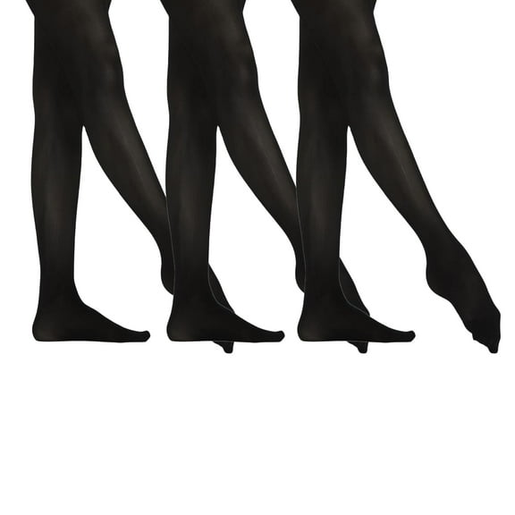 SANSHA Youth 60 Denier Convertible Dance Tights, 3-Pack, Black M-L