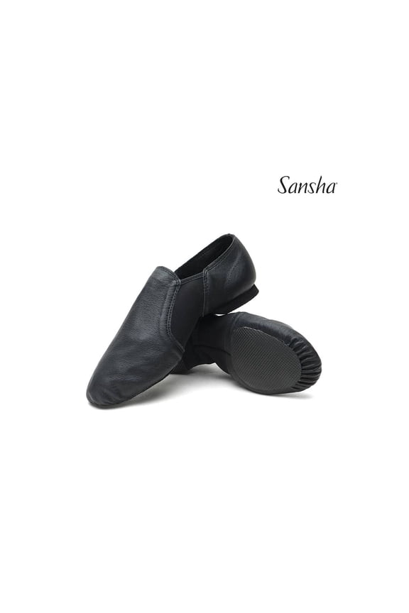 CHARLOTTE Unisex Split-Sole Leather Jazz Shoes, Slip-On Style