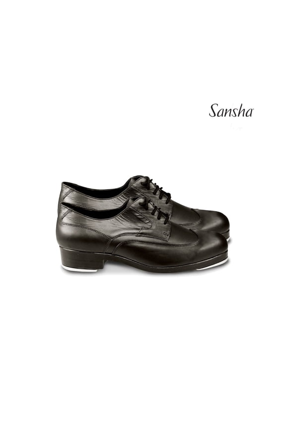 T-BUDA TA92Lco Classic Oxford Tap Shoes, Durable Genuine Leather for a Timeless Performance, Black, Size 16 M