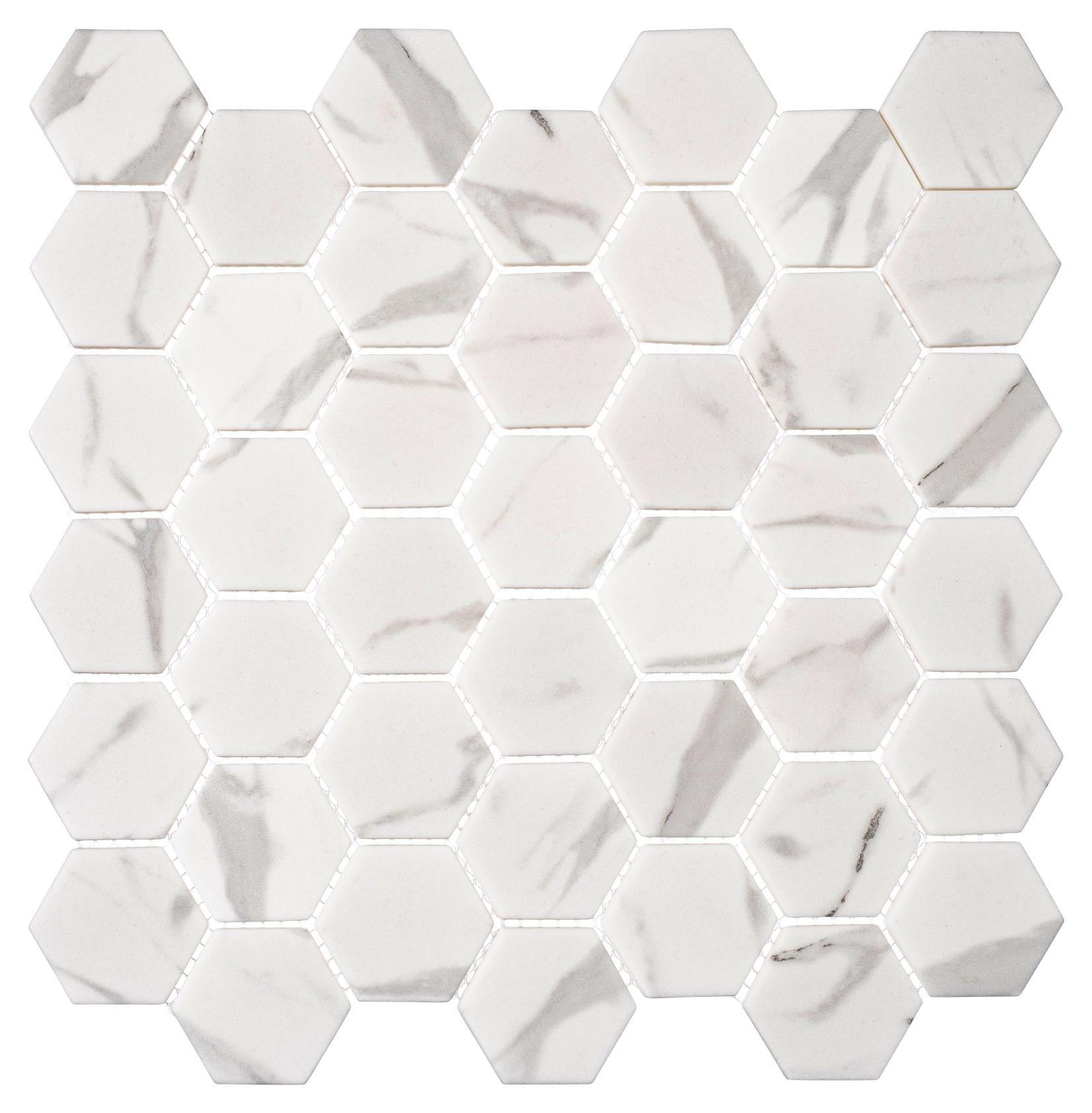 Windle White and Gray Glass Herringbone Mosaic Tile Sheet