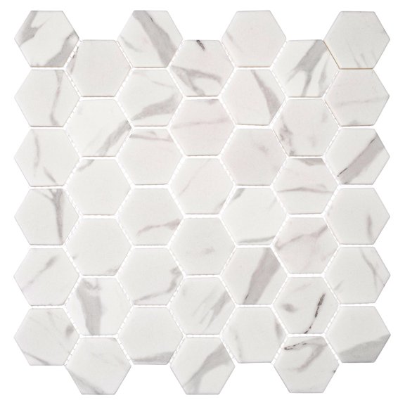 Sansill Windle 0.5-in. x 1.5-in. Herringbone Matte Glass Mosaic Wall and Floor Tile