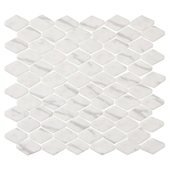 Sansill Linon 0.5-in. x 1.5-in. Herringbone Matte Glass Mosaic Wall and Floor Tile