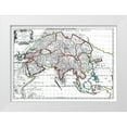 thumbnail image 1 of Sanson 32x24 White Modern Wood Framed Museum Art Print Titled - Asia - Sanson 1641, 1 of 4