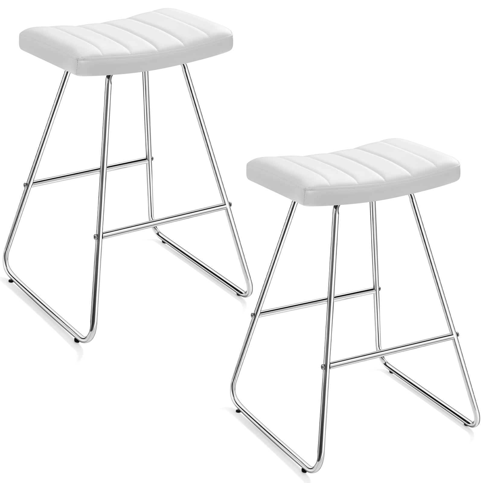 Sanspredet Counter Height Bar Stools Saddle Stool Barstools Set of 2
