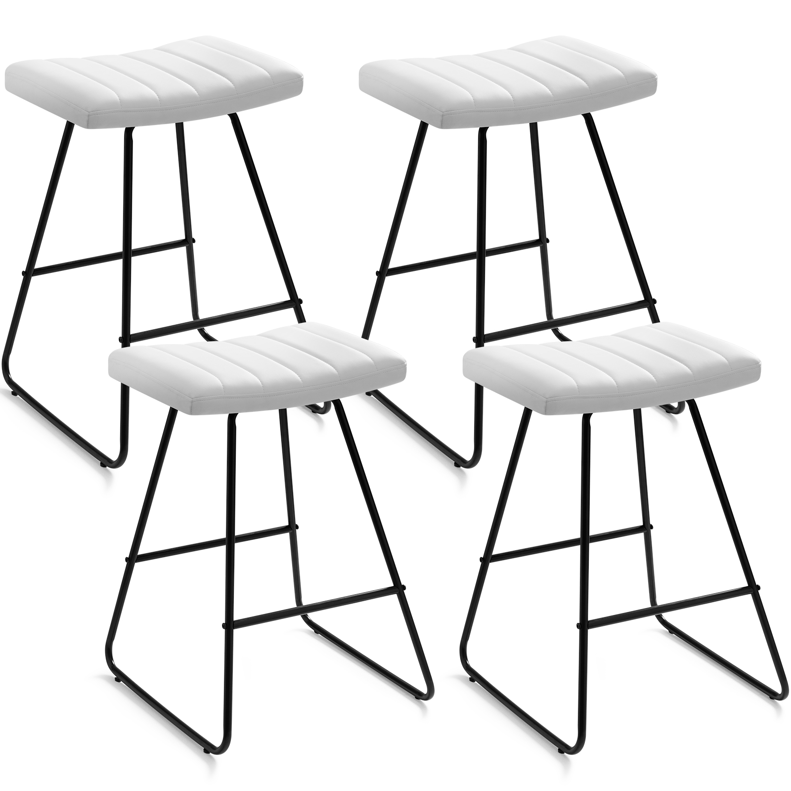 MoDRN Glam Marni Metal Base Bar Stool, Multiple Colors
