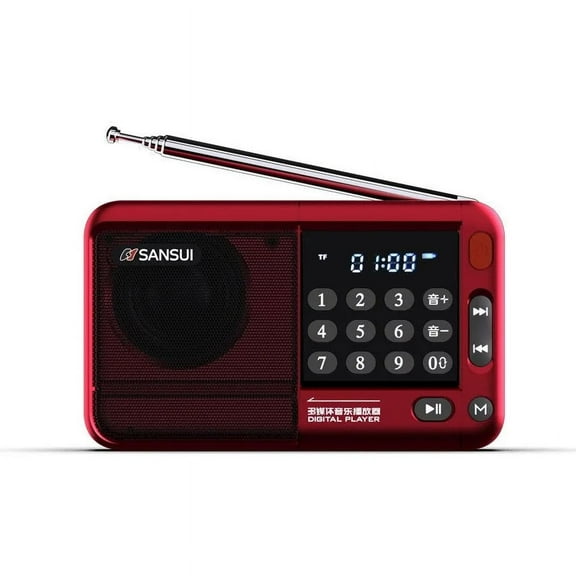 Sansui F33 Retro Radio Wireless Bluetooth Speaker Portable Stereo Subwoofer Mini Plug in Walkm All Band Mp3 Music Player