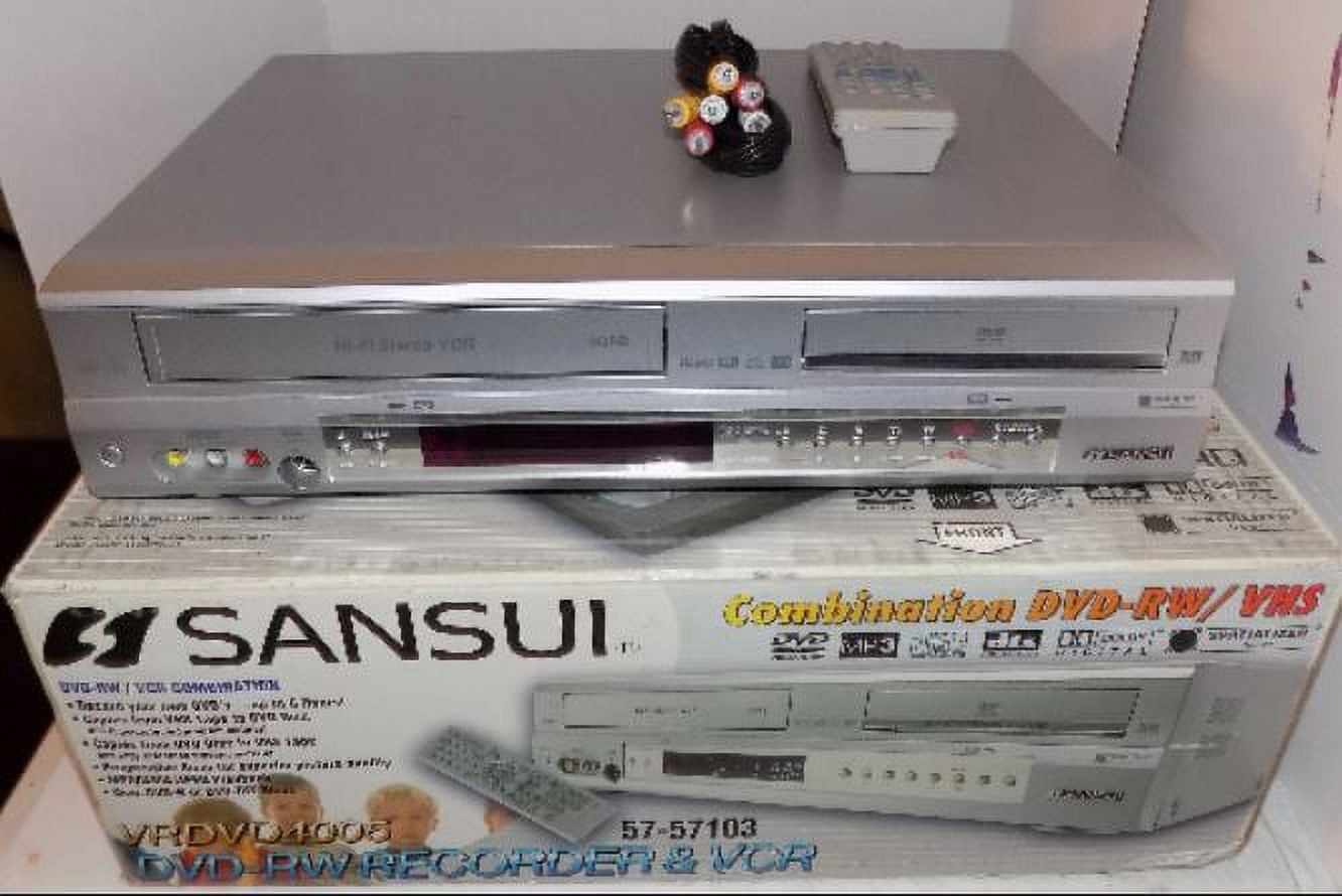 Sansui VRDVD4005 Dvd Recorder VCR Combo 1 Button Vhs to Dvd Dubbing