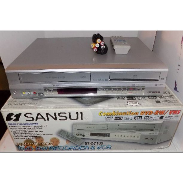 Sansui VRDVD4005 Dvd Recorder VCR Combo 1 Button Vhs to Dvd Dubbing