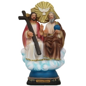 Santsima Trinidad 9" The Father, the Son (Jesus), and the Holy Spirit Resin Catholic Figure