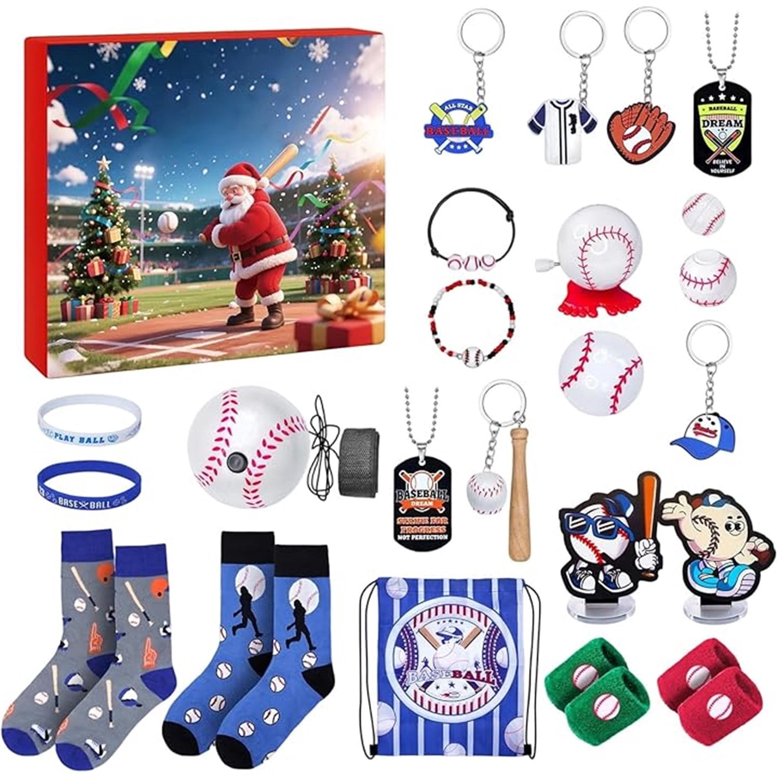 Santa Advent Calendars 2025 - 24 Pcs Tree Ornaments Set for Boys Girls & Kids Party Favors - 2025 Xmas Surprise Gifts, Advent Calendars for Adults Women Kids