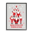 thumbnail image 1 of Santa All Shapes & Sizes Christmas Phrase Holiday Graphic Art Black Framed Art Print Wall Art, 1 of 7