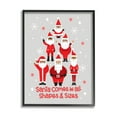 thumbnail image 1 of Santa All Shapes & Sizes Christmas Phrase Holiday Graphic Art Black Framed Art Print Wall Art, 1 of 8