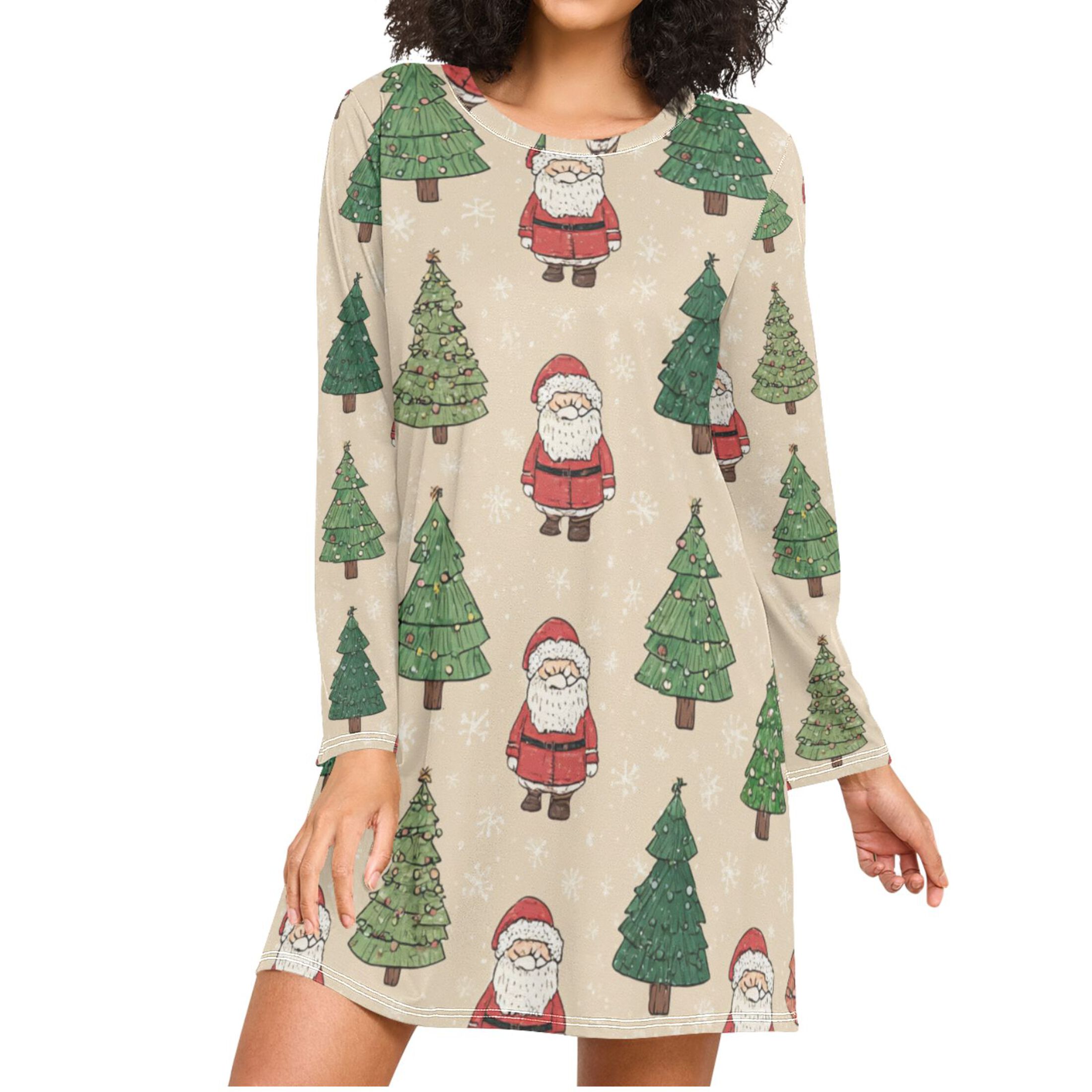 white christmas dresses Professional Santa Claus Long Robe main image 1