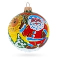thumbnail image 1 of Santa Awaits New Year Holiday Glass Ball Christmas Ornament 3.25 Inches, 1 of 5