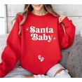 thumbnail image 1 of Santa Baby Sweatshirt Christmas Pregnancy Reveal Sweatshirt Maternity Sweatshirt, 1 of 4
