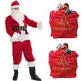 thumbnail image 1 of Santa Bag 35" x 29.5" Large Stretchy Velour Sack, Red, Green and Snowflake Design, 1 Bags Pack, 1 of 8