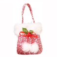 thumbnail image 1 of Santa Bag Cute Red And Gray Christmas Bags For Presents With Soft Edge Reusable Christmas Bag With Handle Flannel Cloth Present Bags For Party And Festival Freezer Storage Containers Refrigerator, 1 of 8