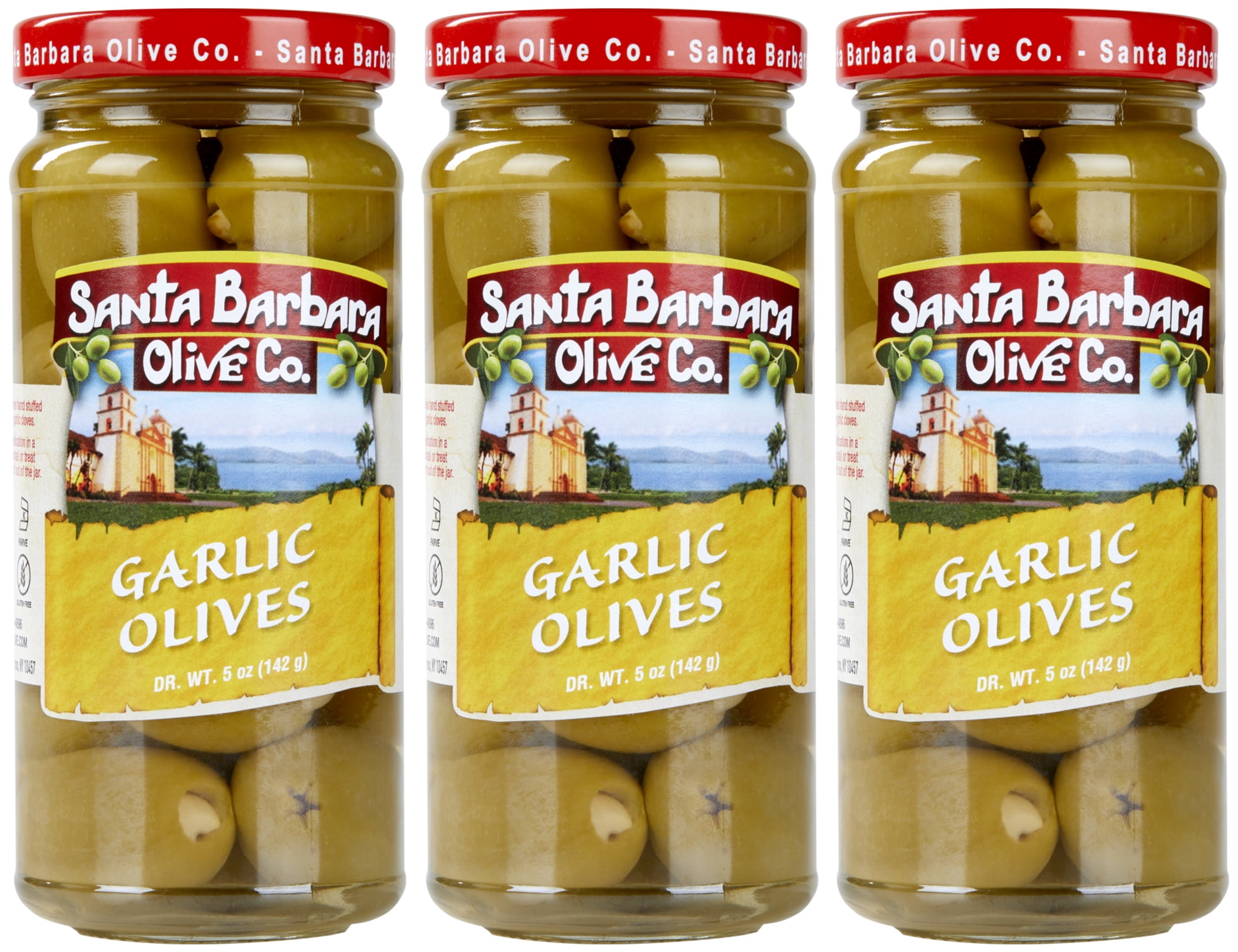 Santa Barbara 3pk Garlic Stuffed Olives 5oz