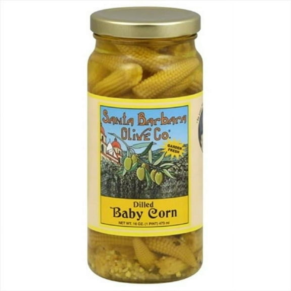 Santa Barbara Baby Corn Dilled-16 oz - Pack of 6