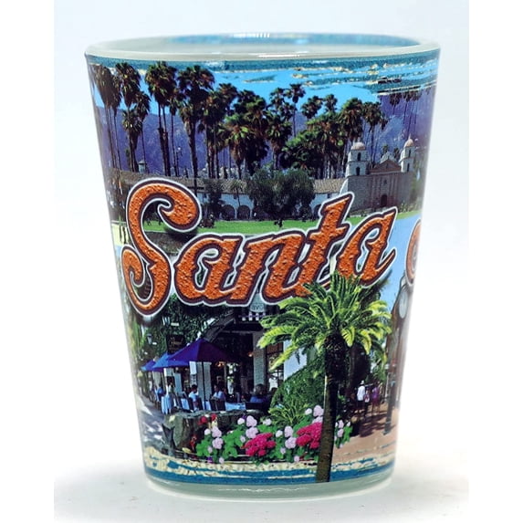 Santa Barbara California Retro Shot Glass