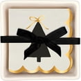 thumbnail image 1 of Santa Barbara Design Studio Christmas Cocktail Paper Napkins and Ceramic Napkin Holder Tray Gift Set, 5.75" Square, Bow Tree, 1 of 1