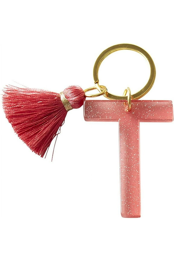 Santa Barbara Design Studio Lili + Delilah Acrylic Letter Key Chain, 2 x 2.5-Inch, T