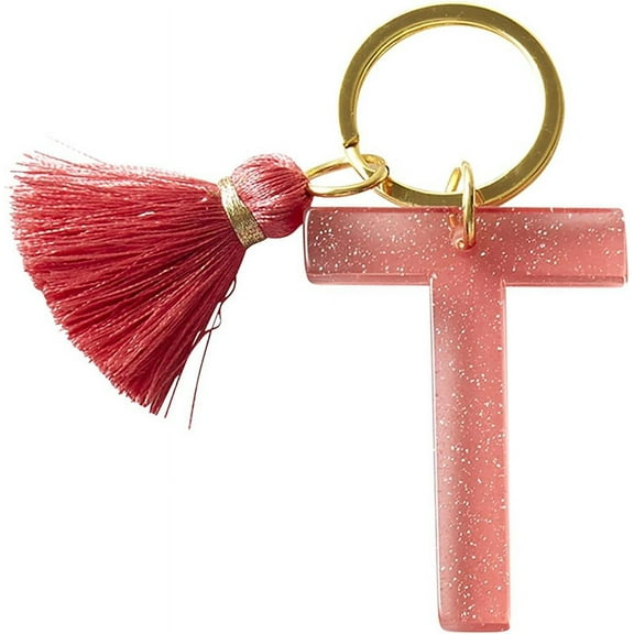 Santa Barbara Design Studio Lili + Delilah Acrylic Letter Key Chain, 2 x 2.5-Inch, T