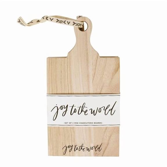 Santa Barbara Design Studio P5728 Mini Paulownia Wood Boards, Joy to the World
