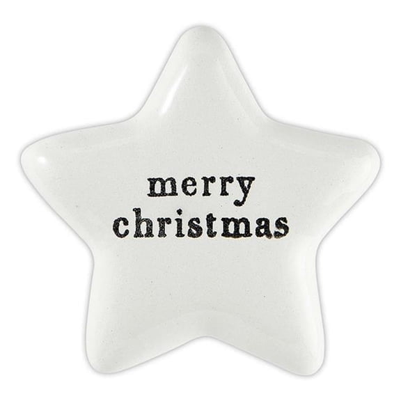 Santa Barbara Design Studio P5798 Ceramic Star - Merry Christmas