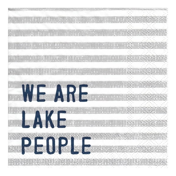 Santa Barbara Design Studio Paper Cocktail Napkins Lake-Themed Beverage Napkin Pack of 20, 5" x 5", Lake People