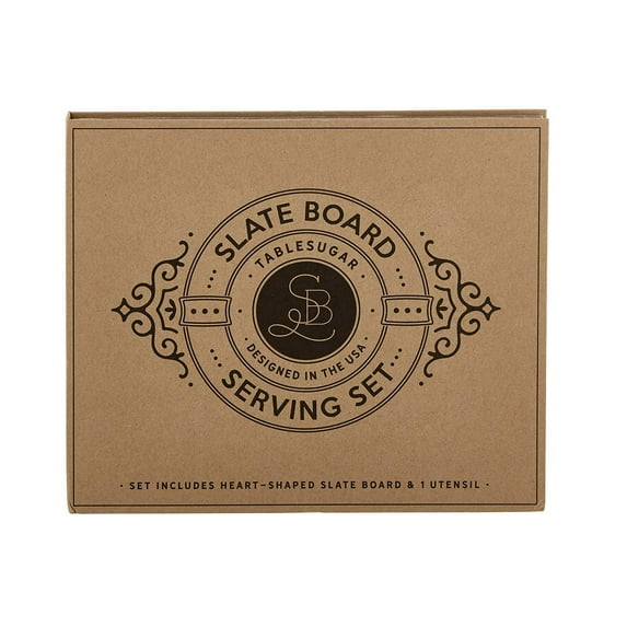 Santa Barbara Design Studio Table Sugar Cardboard Box Gift Set, 2-Pieces, Slate board Serveware