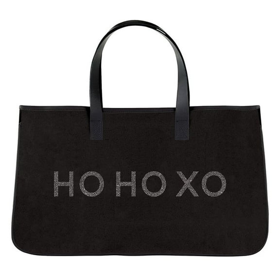Santa Barbara Designs HO HO XO Tote Bag Holiday Gift Bag, Christmas Tote, Reusable Shopping & Carry Bag