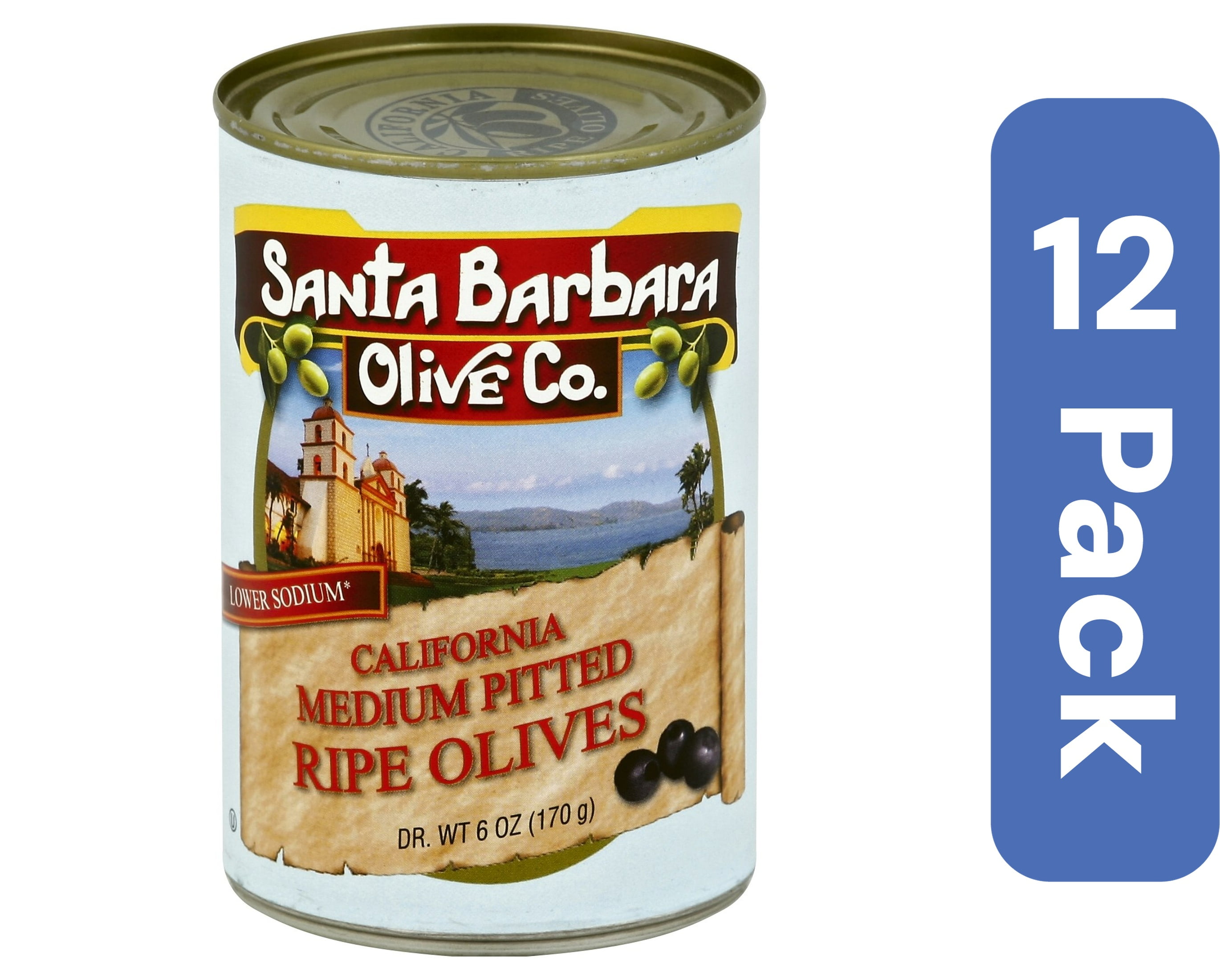 Santa Barbara Olive Black Canned Medium (Pack of 12)