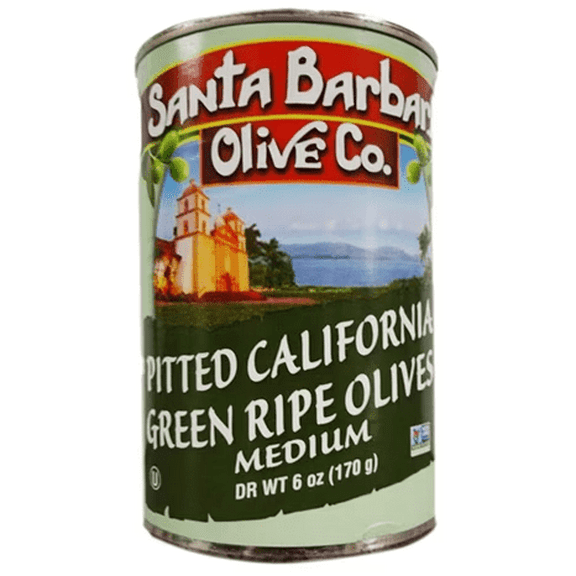 Santa Barbara Olive Co. Green Medium Pitted Olives - 6 oz Pack of 3