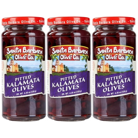 Santa Barbara Pitted Kalamata 4.25oz, 3 pack